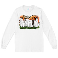 White ghost horses halloween Long Sleeve Tee - CowGirlArtShop