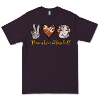 Plum peace love baseball Premium Tee - RanaPortraitStore