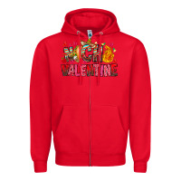 Red Nacho Valentine Zipper Hoodie - CowhideDigitalArt