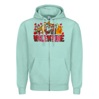Seafoam Nacho Valentine Zipper Hoodie - CowhideDigitalArt