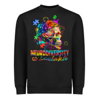 Black Neurodiversity Is Beautiful Heavyweight Sweatshirt - FaDigitalArtStudio