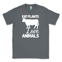 Charcoal Heather Eat Plants Love Animals Classic Tee - Bettercallsaul