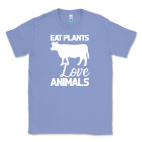 Colony Blue Eat Plants Love Animals Classic Tee - Bettercallsaul