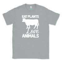 Heather Grey Eat Plants Love Animals Classic Tee - Bettercallsaul