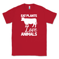 Red Eat Plants Love Animals Classic Tee - Bettercallsaul