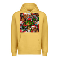 Antique Gold christmas horse leopard Premium Hoodie - FaDigitalArtStudio