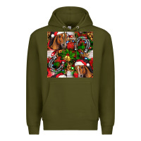 Army Green christmas horse leopard Premium Hoodie - FaDigitalArtStudio