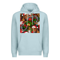 Blue Mist christmas horse leopard Premium Hoodie - FaDigitalArtStudio