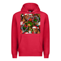 Cardinal christmas horse leopard Premium Hoodie - FaDigitalArtStudio