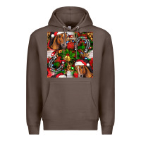 Coffee christmas horse leopard Premium Hoodie - FaDigitalArtStudio