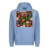 Colony Blue christmas horse leopard Premium Hoodie - FaDigitalArtStudio