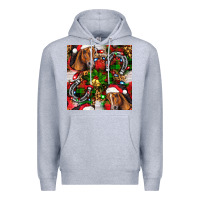 Heather Grey christmas horse leopard Premium Hoodie - FaDigitalArtStudio