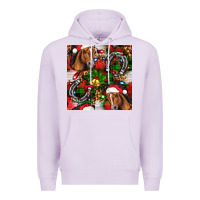 Lilac christmas horse leopard Premium Hoodie - FaDigitalArtStudio