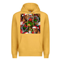 Mustard christmas horse leopard Premium Hoodie - FaDigitalArtStudio