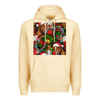 Pina Colada christmas horse leopard Premium Hoodie - FaDigitalArtStudio