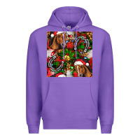 Purple christmas horse leopard Premium Hoodie - FaDigitalArtStudio