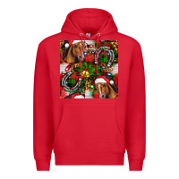 Red christmas horse leopard Premium Hoodie - FaDigitalArtStudio