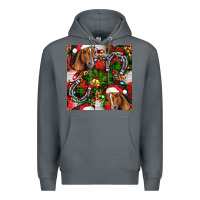 Rock christmas horse leopard Premium Hoodie - FaDigitalArtStudio