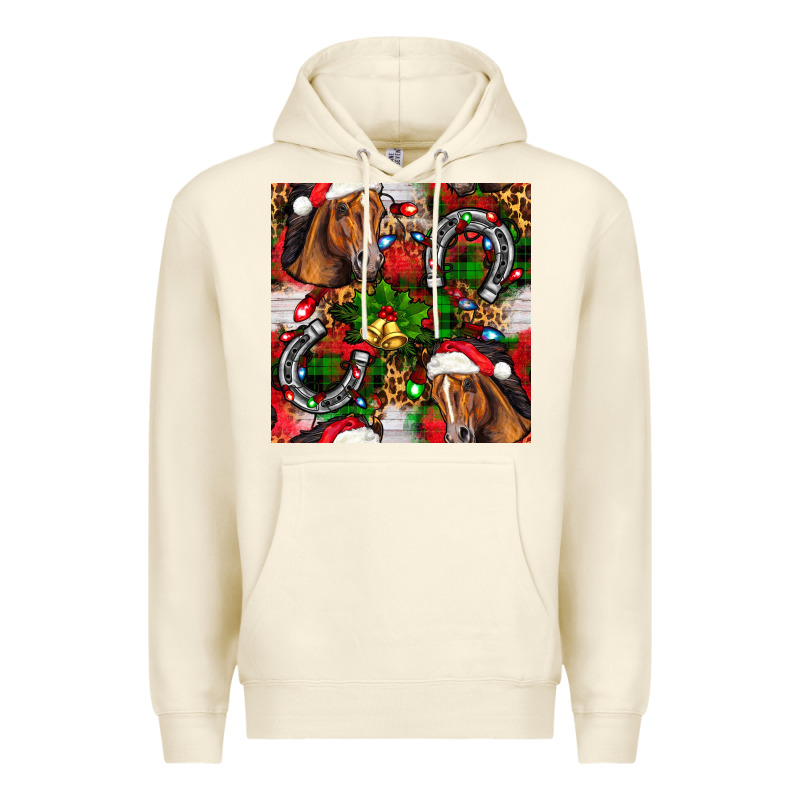 Christmas Horse Leopard Premium Hoodie by FaDigitalArtStudio | Teevron