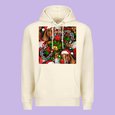 Christmas Horse Leopard Premium Hoodie Designed By Fadigitalartstudio