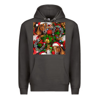 Smoke christmas horse leopard Premium Hoodie - FaDigitalArtStudio