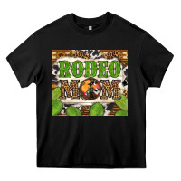 Black Western Rodeo Mom Tumbler Heavy Core Tee - BundleAndBundleShop