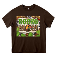 Chocolate Brown Western Rodeo Mom Tumbler Heavy Core Tee - BundleAndBundleShop