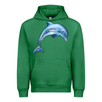 Emerald dolphin Urban Hoodie - BarkalooDesign