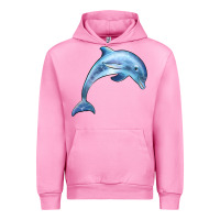 Fuchsia Pink dolphin Urban Hoodie - BarkalooDesign
