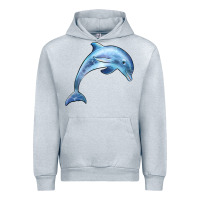 Heather Grey dolphin Urban Hoodie - BarkalooDesign