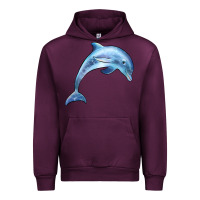 Mauve Wine dolphin Urban Hoodie - BarkalooDesign