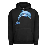 Pigment Black dolphin Urban Hoodie - BarkalooDesign