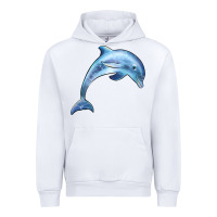 White dolphin Urban Hoodie - BarkalooDesign
