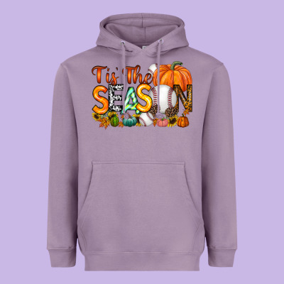 Tis The Season Baseball Heavyweight Hoodie Designed By Racoondesign
