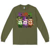 Army Green happy halloween jars Long Sleeve Tee - CowGirlArtShop