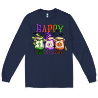 Navy happy halloween jars Long Sleeve Tee - CowGirlArtShop