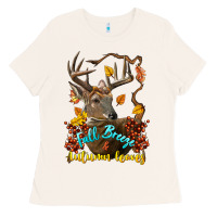 Bone Fall Breeze And Autumn Leaves Deer Ladies Tee - LillyAllenDesigns