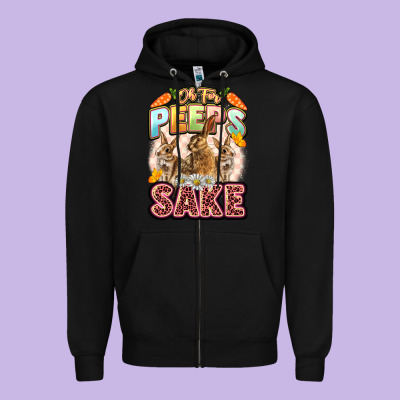 Oh For Peeps Sake Easter Day Zipper Hoodie Designed By Lillyallendesigns