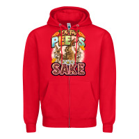 Red Oh for peeps sake Easter Day Zipper Hoodie - LillyAllenDesigns