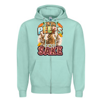 Seafoam Oh for peeps sake Easter Day Zipper Hoodie - LillyAllenDesigns