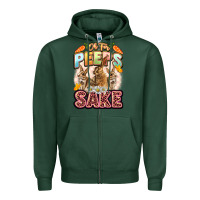 Sports Green Oh for peeps sake Easter Day Zipper Hoodie - LillyAllenDesigns
