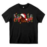 Black Western Mom With Woman In Santa Hat Heavy Core Tee - BundleAndBundleShop