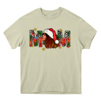 Mossy Western Mom With Woman In Santa Hat Heavy Core Tee - BundleAndBundleShop