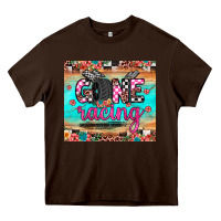 Chocolate Brown gone racing Heavy Core Tee - JahusDesignShop