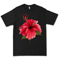 Black Puerto Rican Hibiscus Flower Premium Tee - LillyAllenDesigns