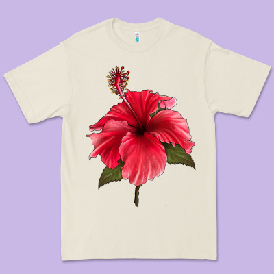 Puerto Rican Hibiscus Flower Premium Tee Designed By Lillyallendesigns