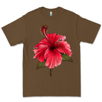 Cacao Puerto Rican Hibiscus Flower Premium Tee - LillyAllenDesigns
