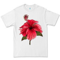 White Puerto Rican Hibiscus Flower Premium Tee - LillyAllenDesigns