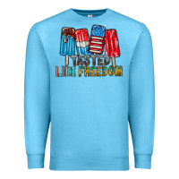 Ocean Blue tasted like freedom Premium Sweatshirt - RacoonDesign