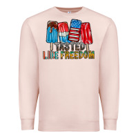 Pale Pink tasted like freedom Premium Sweatshirt - RacoonDesign